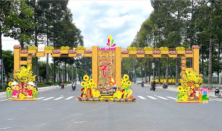 Đường Hoa xuân Tết Nhâm Dần TP. Cao Lãnh sẽ khai mạc phục vụ khách du xuân từ ngày 30/01/2022