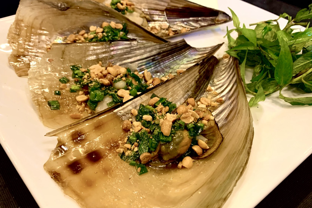 Sò mai nướng mỡ hành