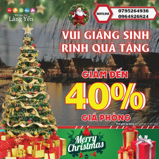 KDL Sinh Thái LÀNG YẾN, VUI GIÁNG SINH – RINH QUÀ TẶNG